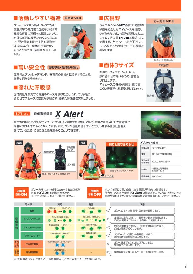 消防向け保護具・機器