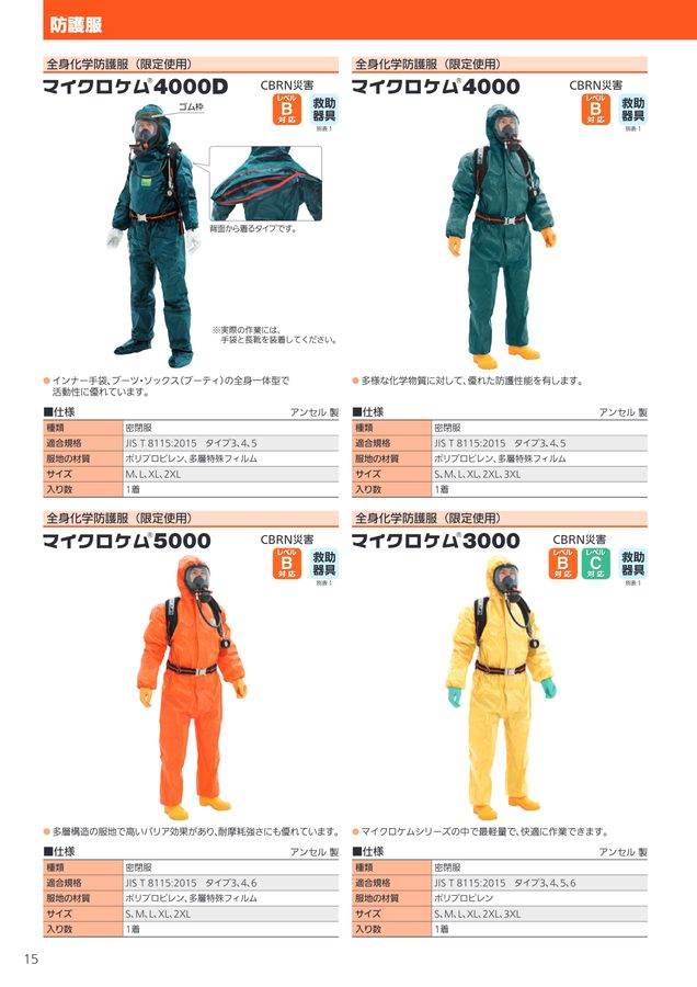 消防向け保護具・機器